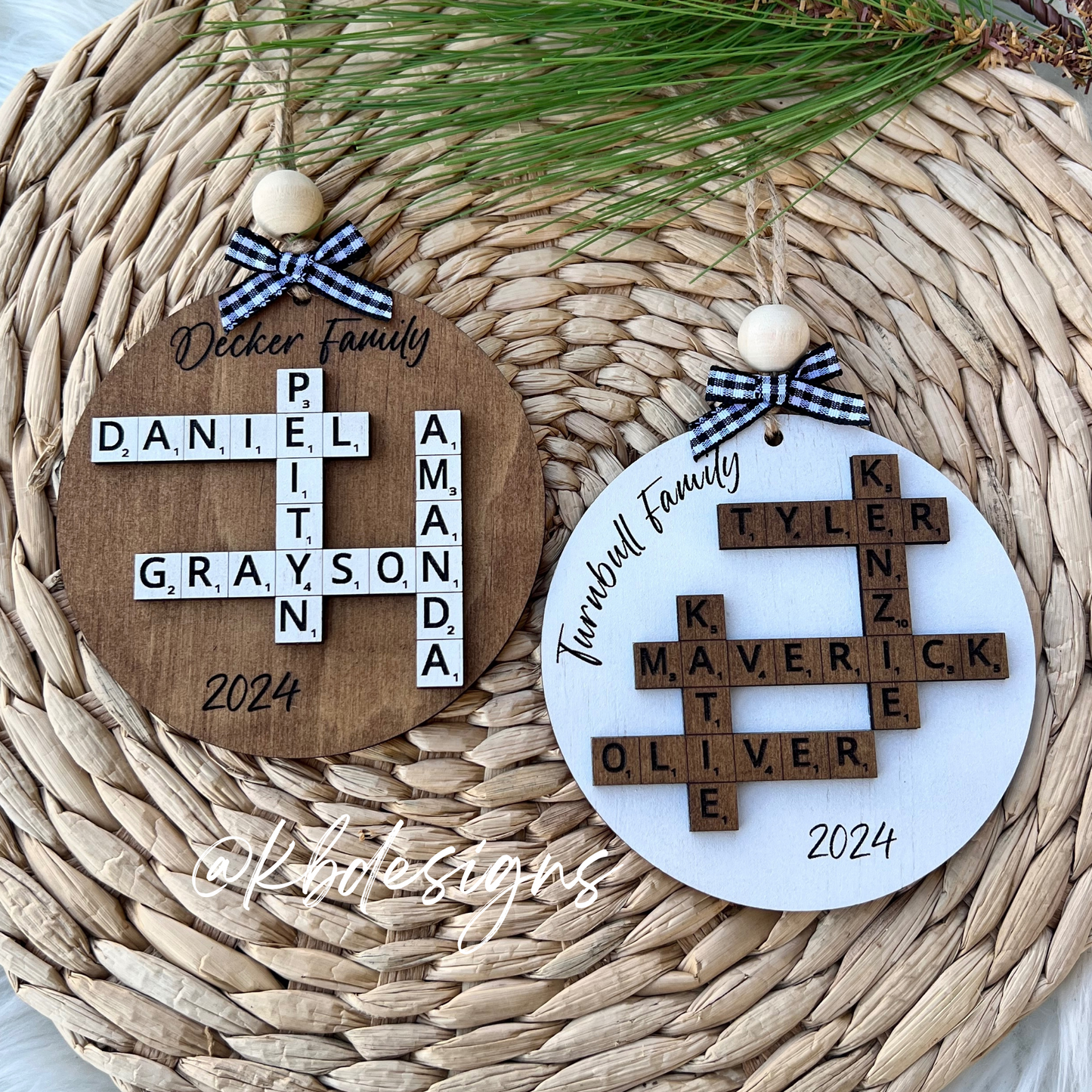 Family Crossword Ornament