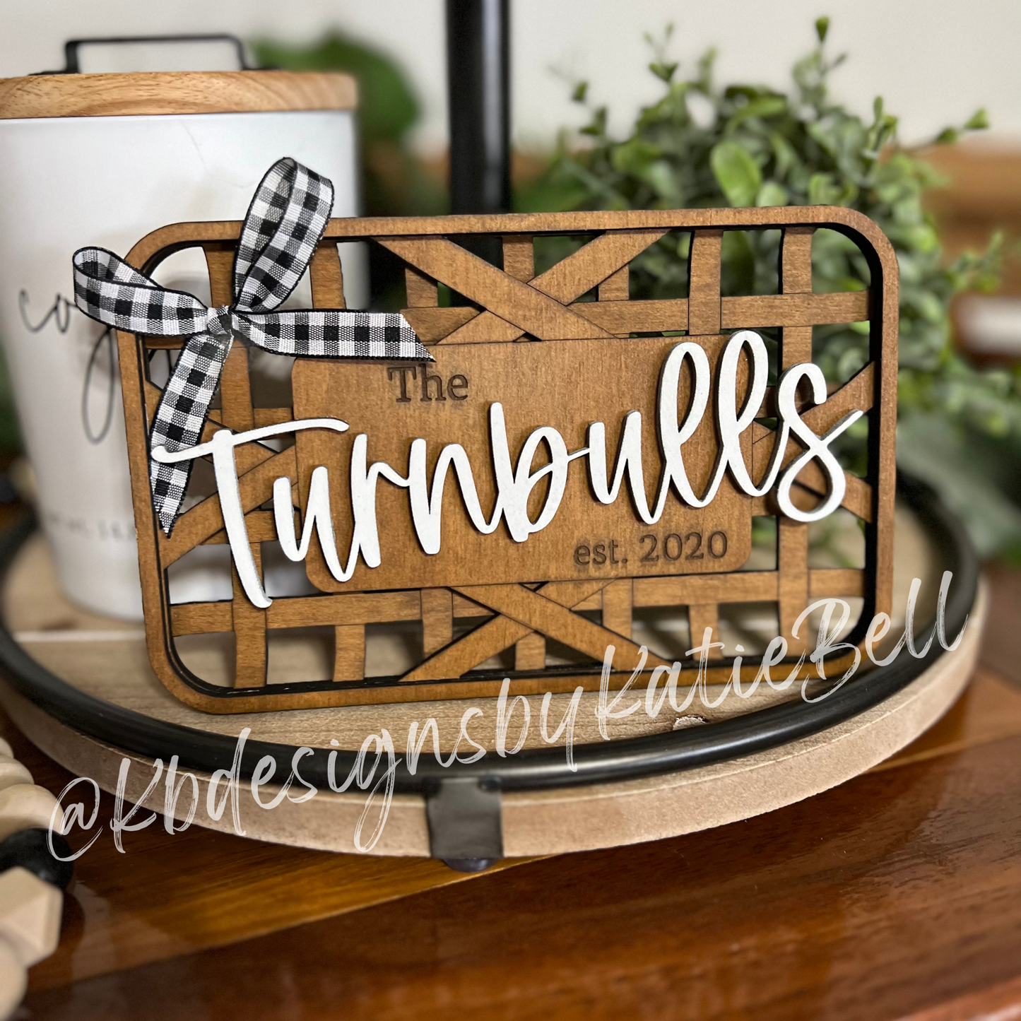 Farmhouse Wooden Tier Tray Decor