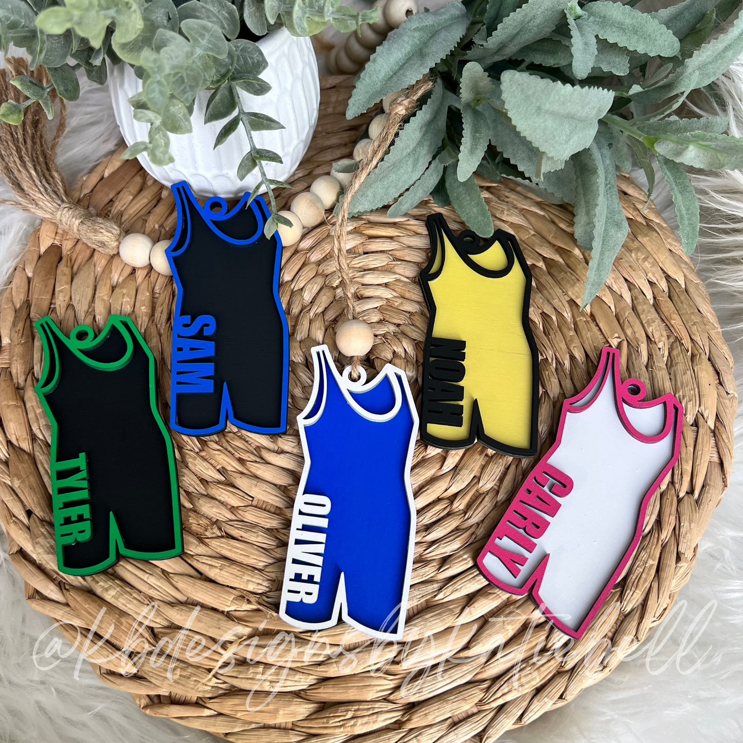 Singlet Wrestling Ornament