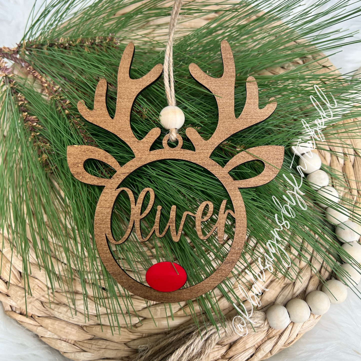 Custom Reindeer Ornament