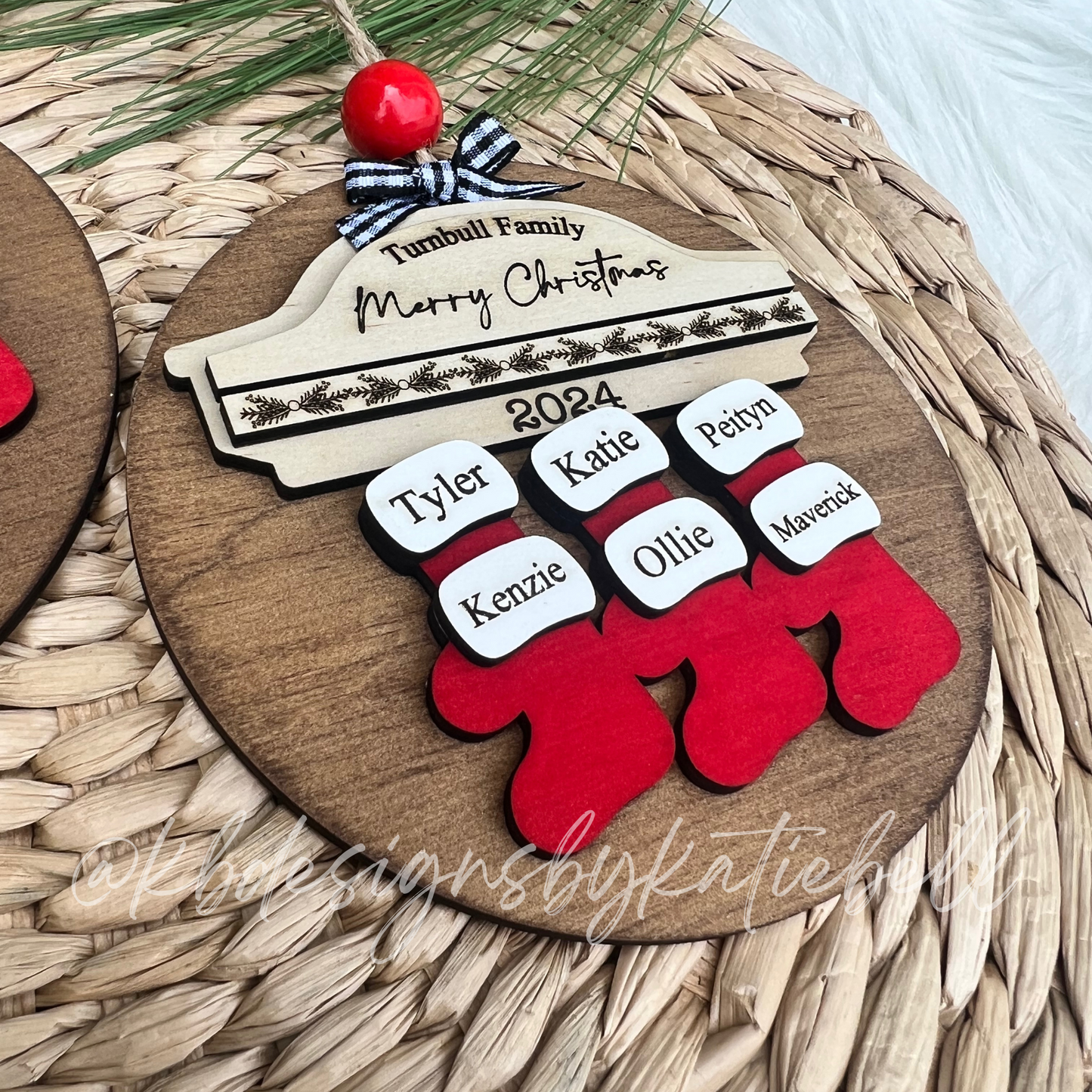 Personalized Family Stocking Ornament