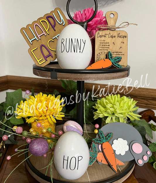 Easter Wooden Tier Tray Decor