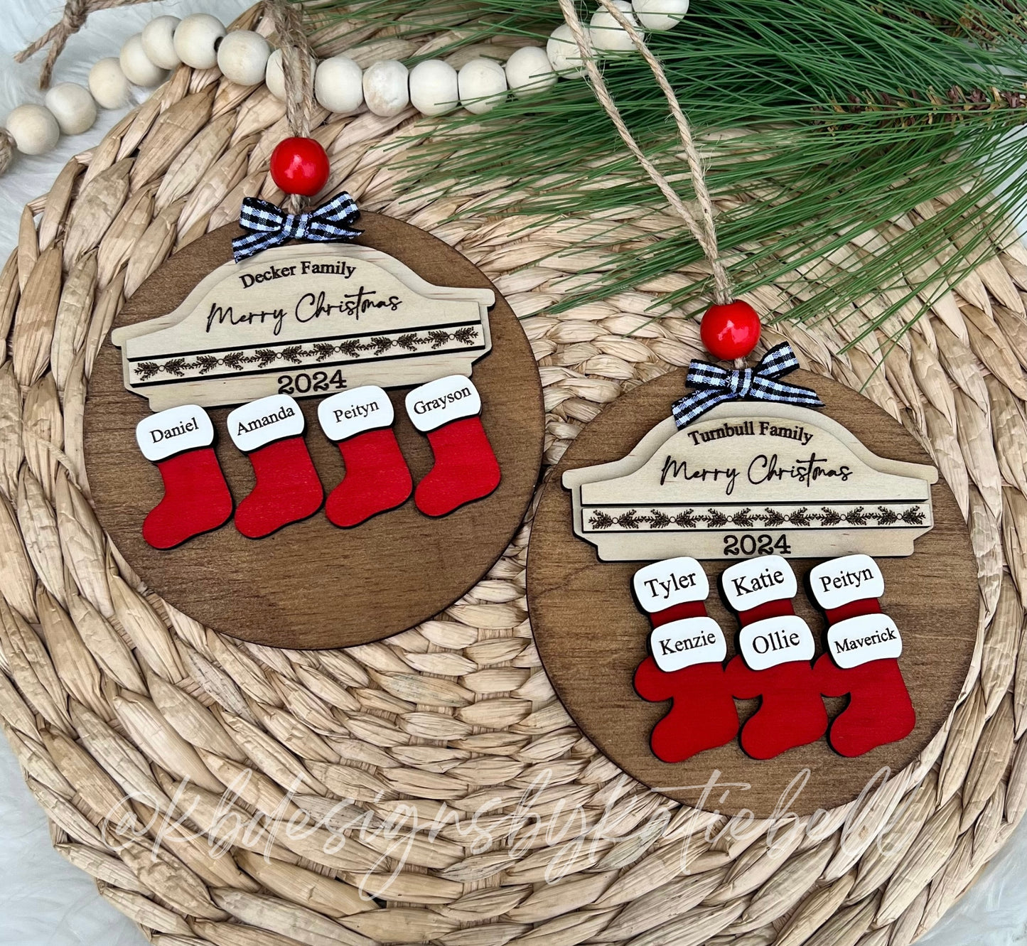 Personalized Family Stocking Ornament