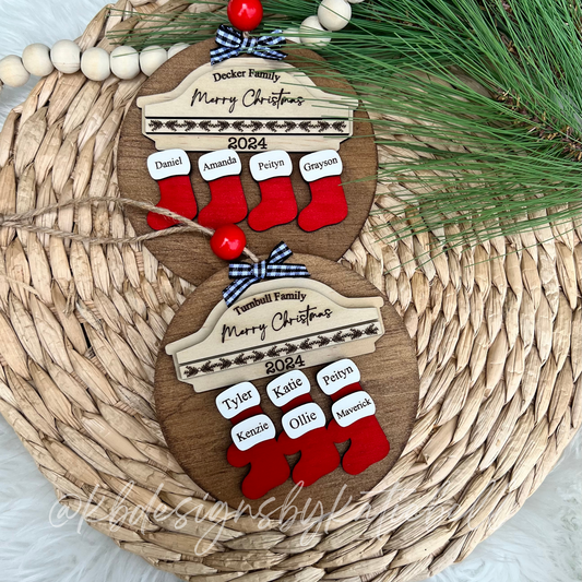 Personalized Family Stocking Ornament