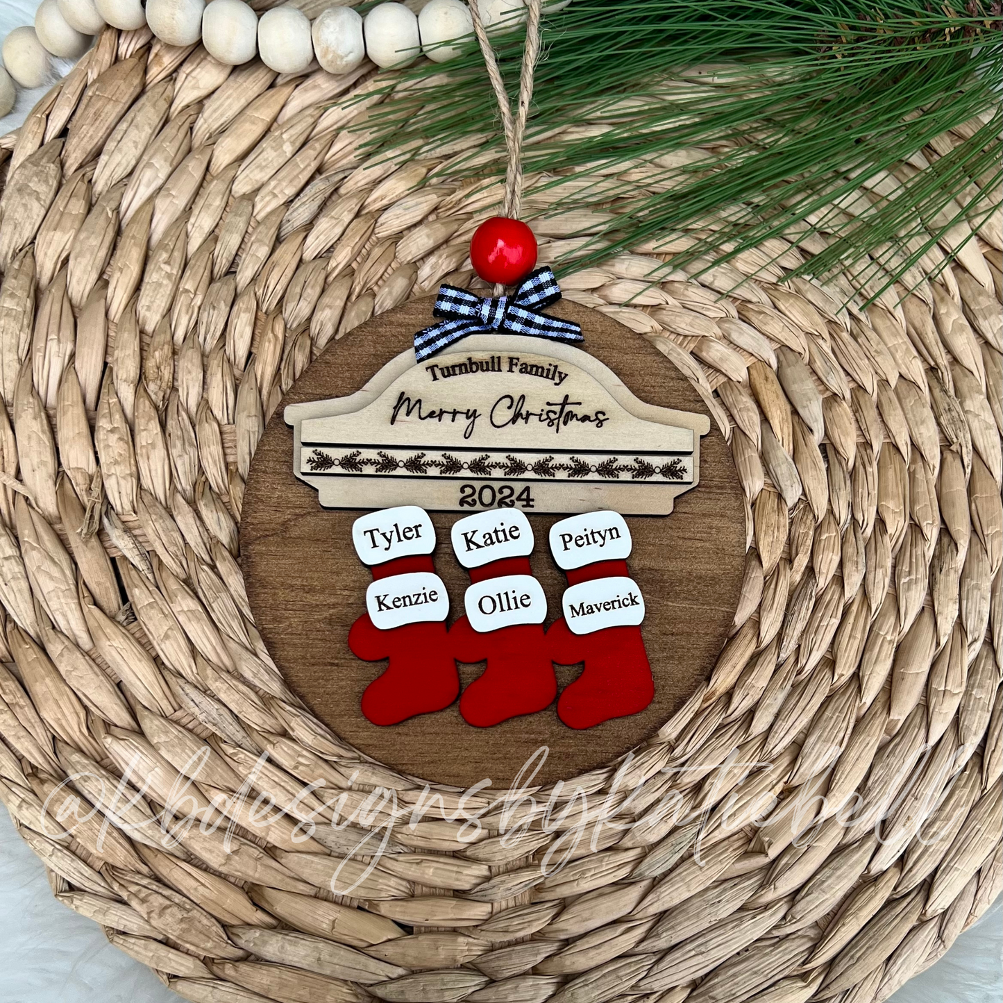 Personalized Family Stocking Ornament