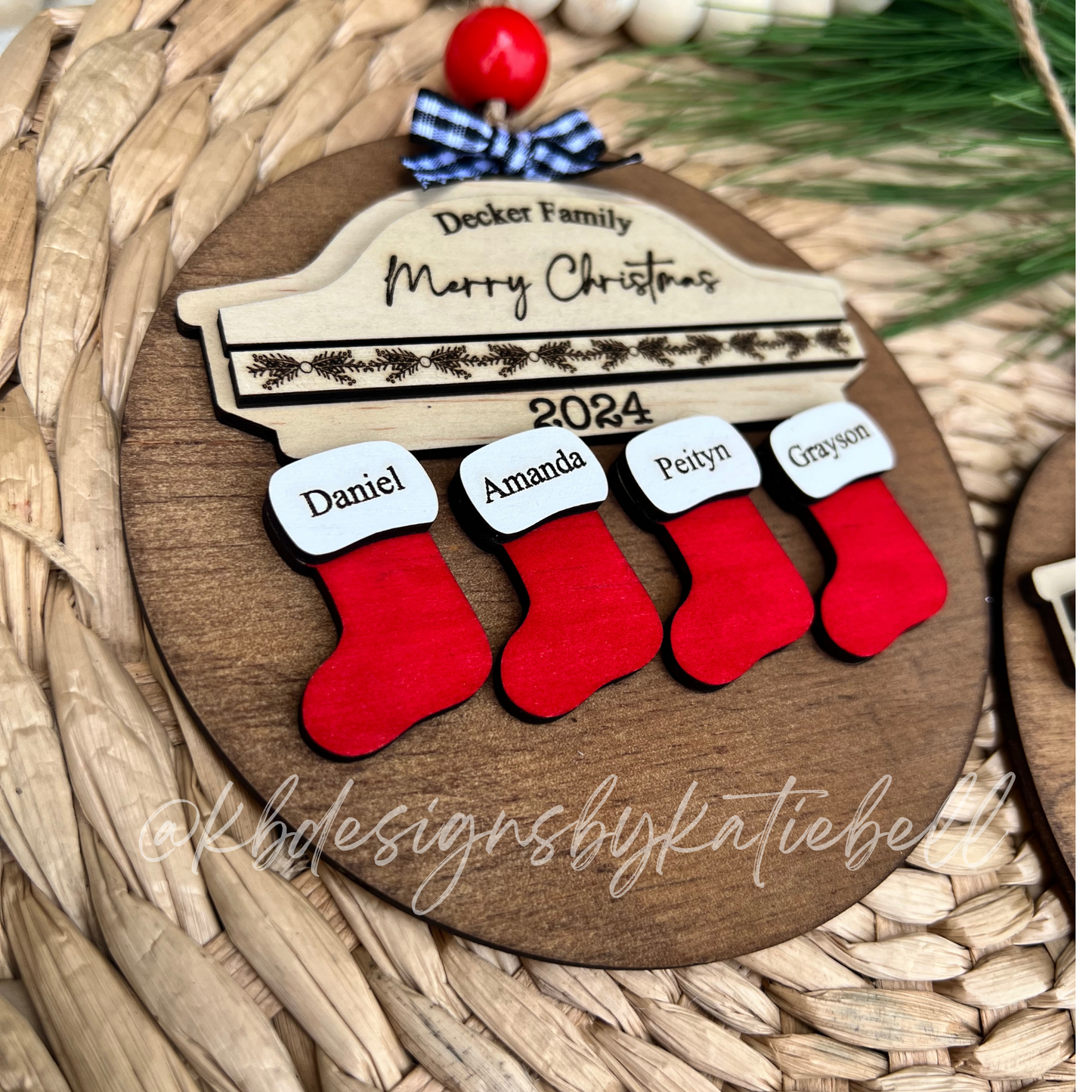 Personalized Family Stocking Ornament