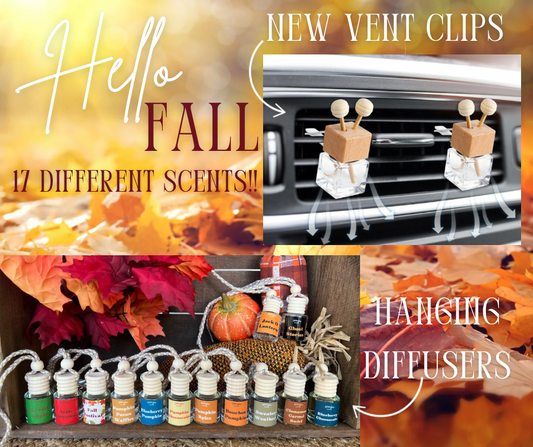 Fall Scented Car Air Freshener & Diffuser