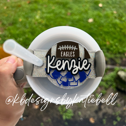 Football Cheerleading Tumbler Tag