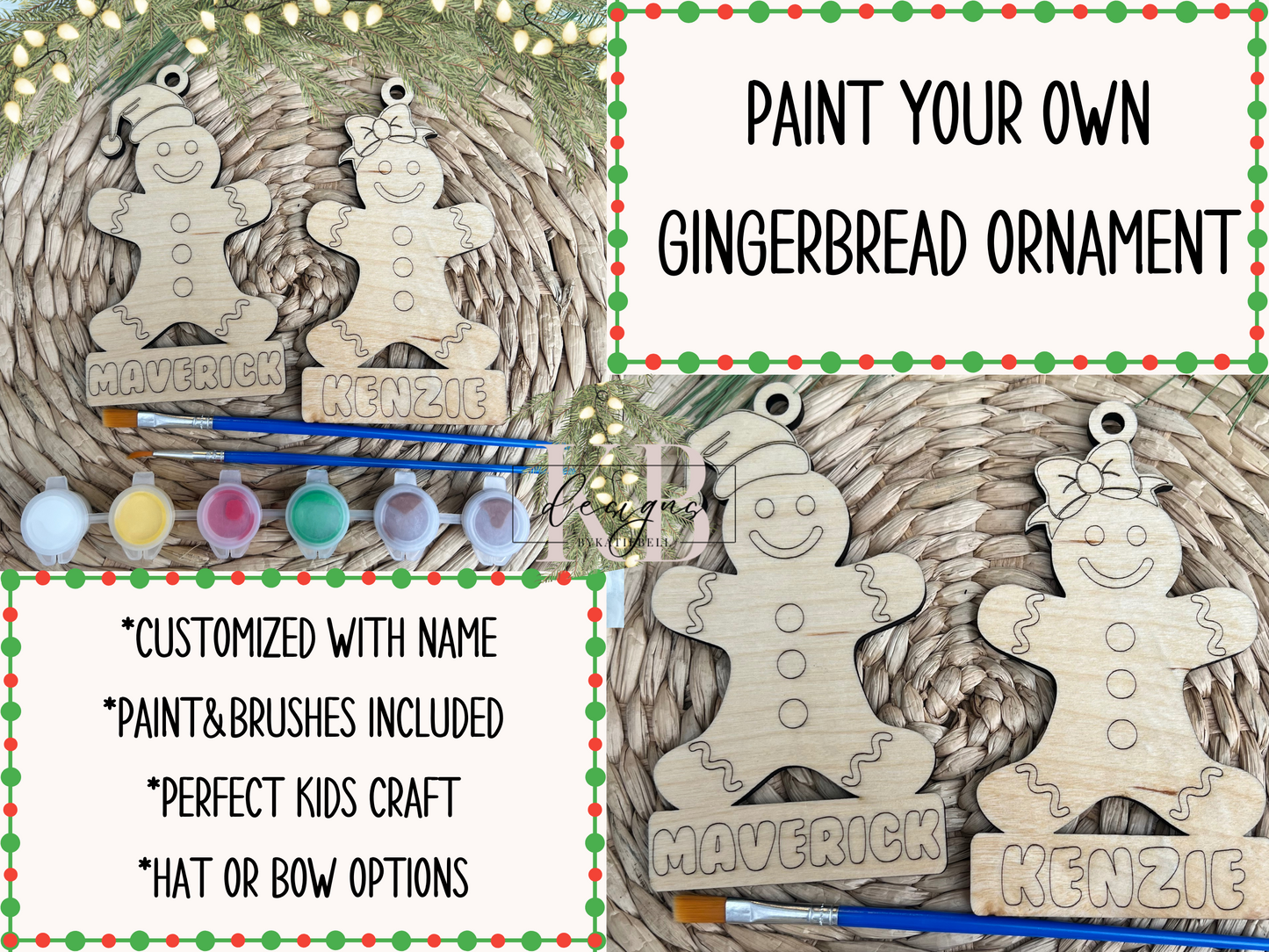 DIY Gingerbread Ornament Kit