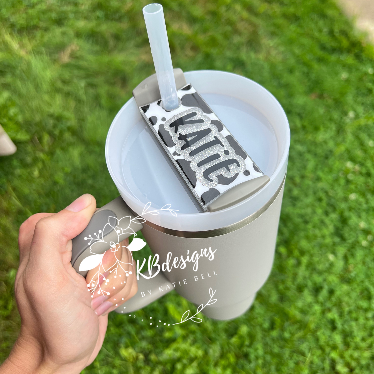 40oz Cow Print Tumbler Tag